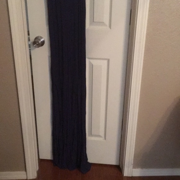 Cedar Tree navy blue long dress size medium straps - Picture 2 of 8